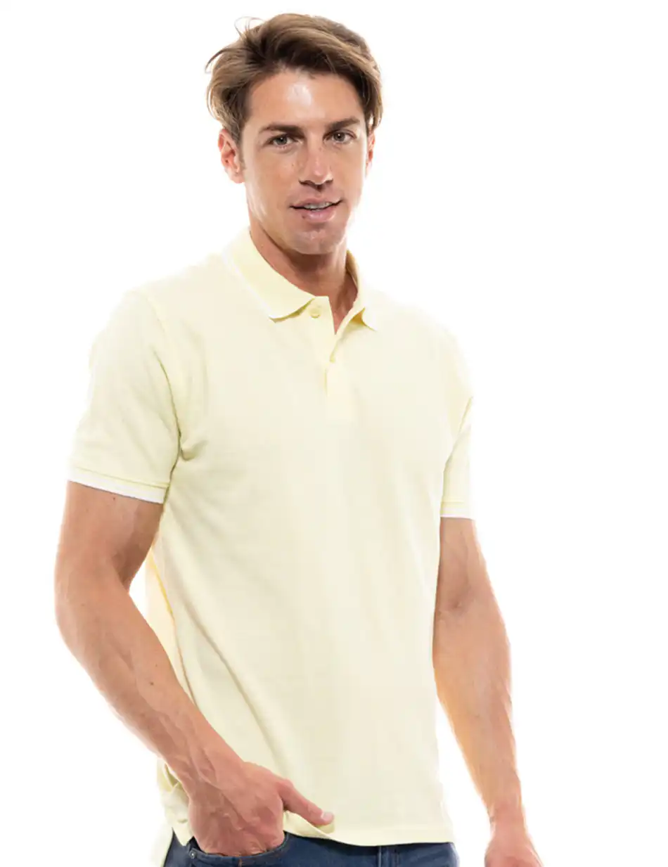 Biston fashion ανδρικό polo shirt 47-206-010 YELLOW