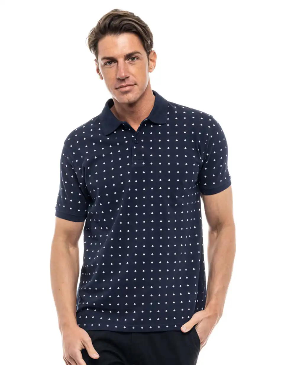 Biston fashion ανδρικό polo shirt 47-206-012 NAVY