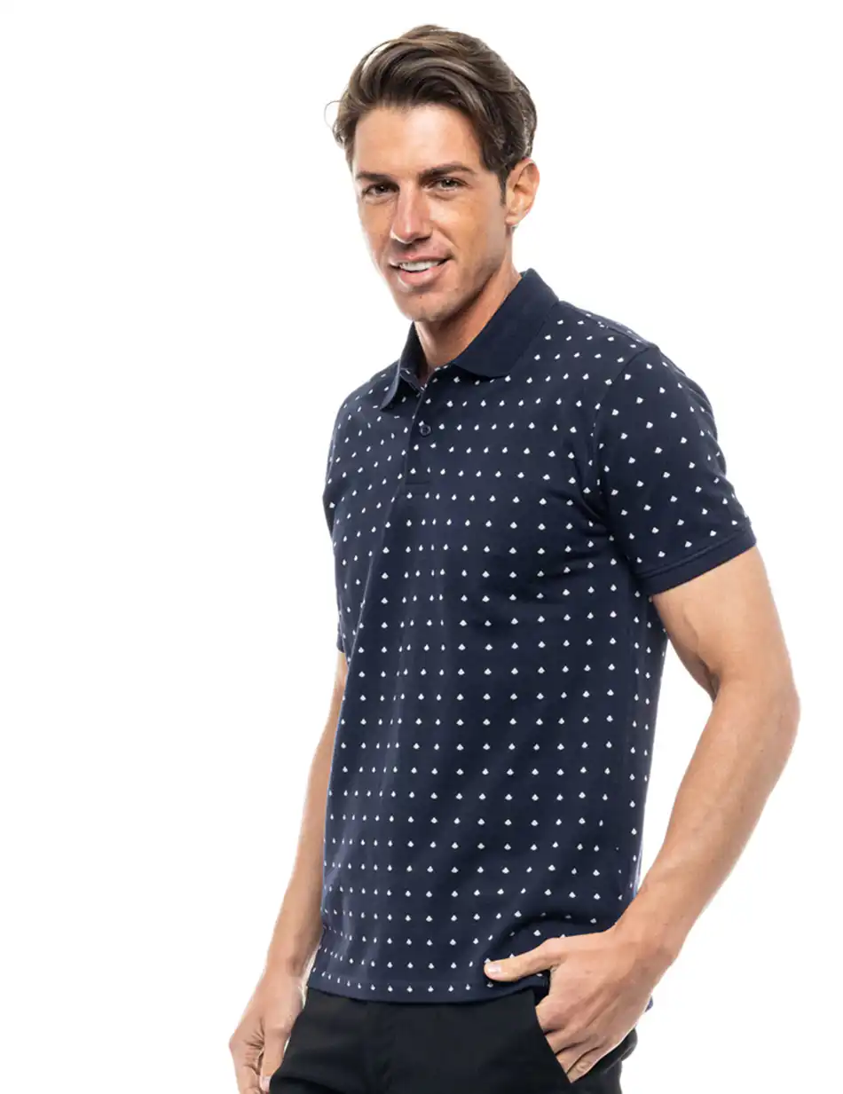Biston fashion ανδρικό polo shirt 47-206-012 NAVY