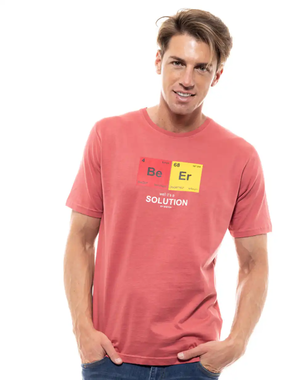 Biston fashion ανδρικό t-shirt 47-206-022 RUSTY RED