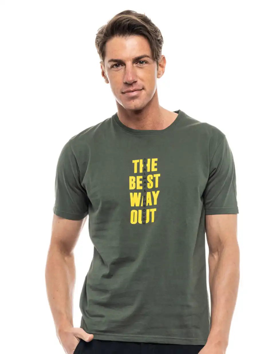 Biston fashion ανδρικό t-shirt 47-206-023 KHAKI