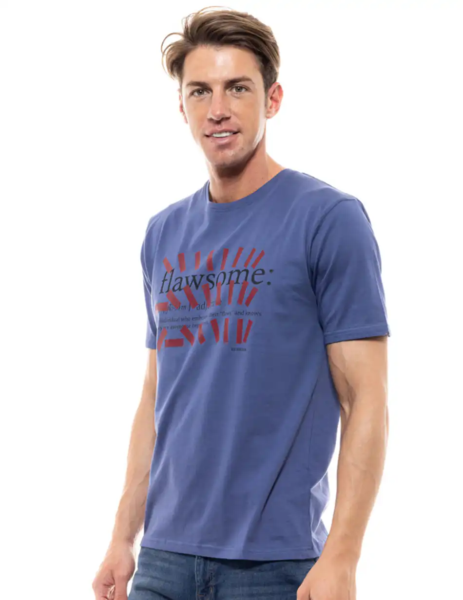 Biston fashion ανδρικό t-shirt 47-206-035 INDIGO