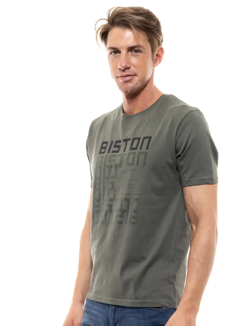 Biston fashion ανδρικό t-shirt 47-206-037 KHAKI
