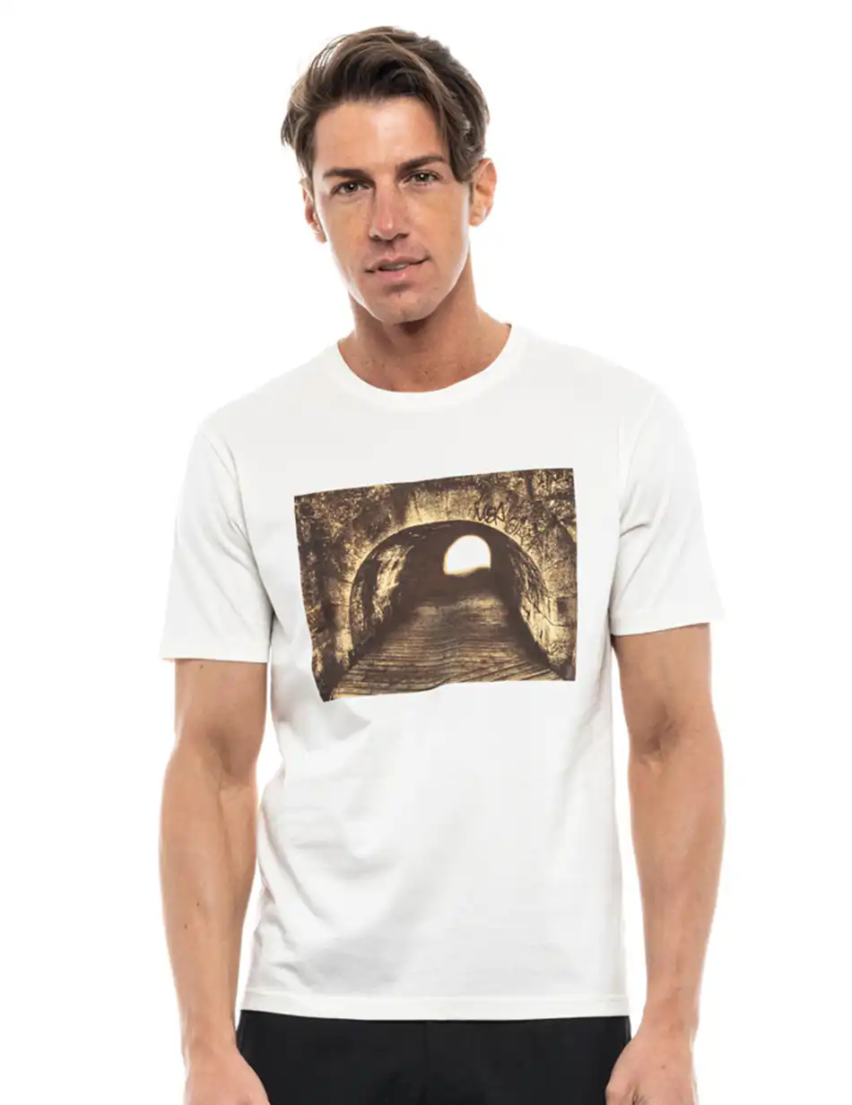 Biston fashion ανδρικό t-shirt 47-206-042 OFF WHITE