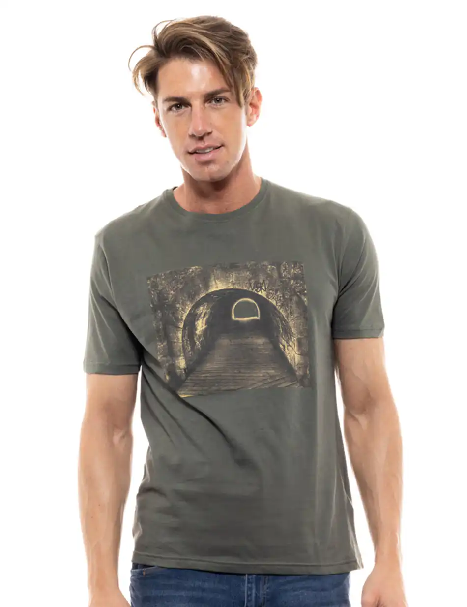Biston fashion ανδρικό t-shirt 47-206-042 KHAKI