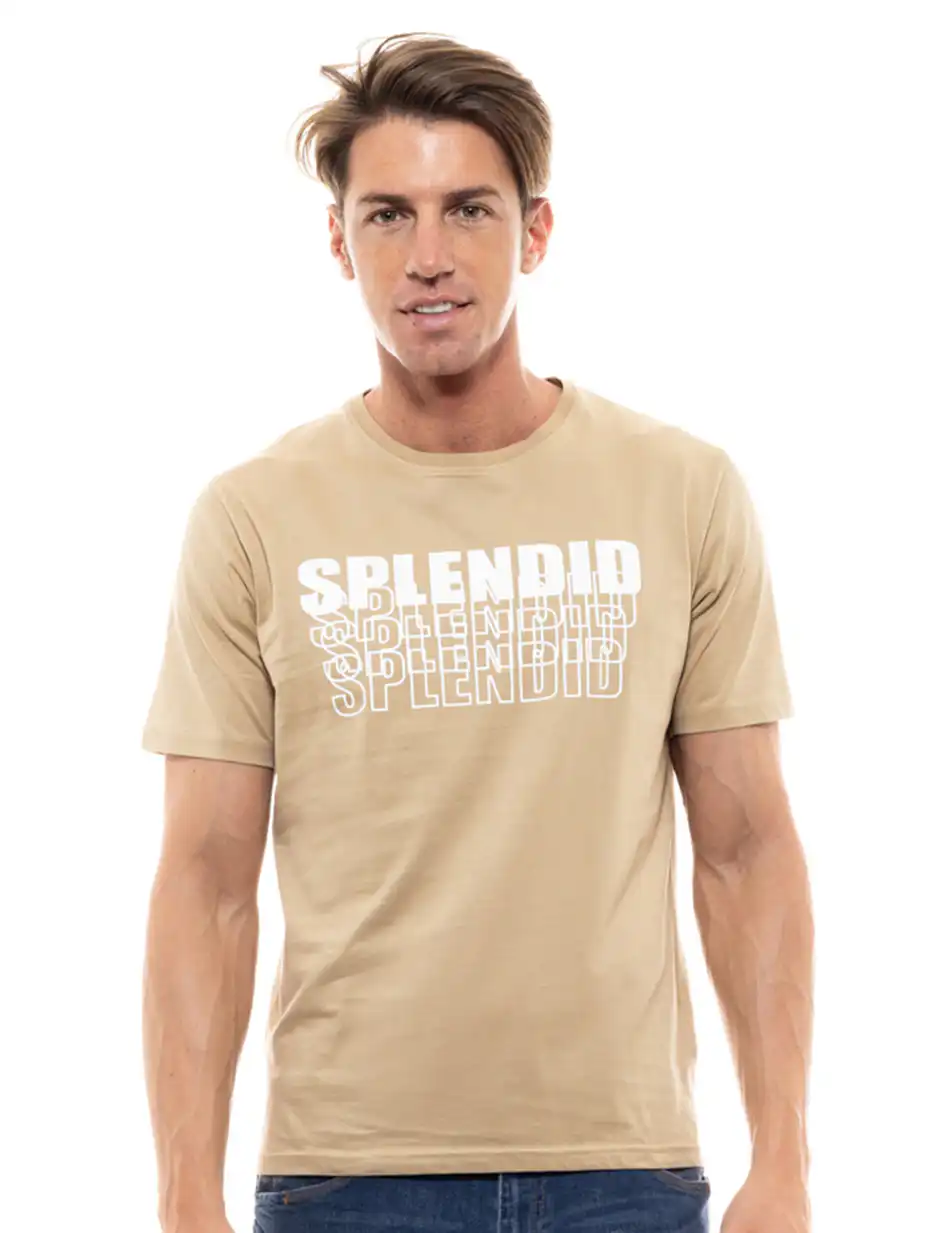 Splendid fashion ανδρικό t-shirt 47-206-047 DK BEIGE