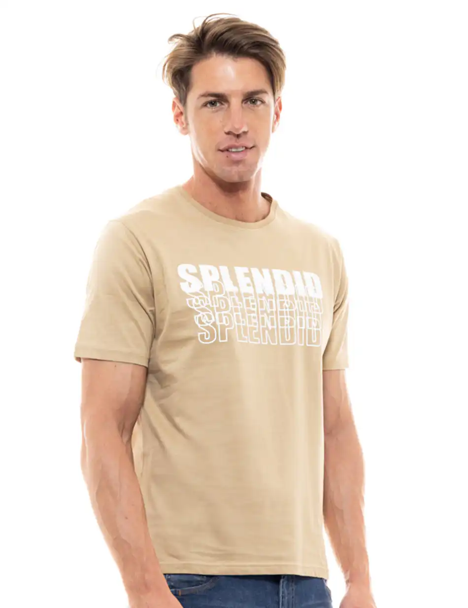 Splendid fashion ανδρικό t-shirt 47-206-047 DK BEIGE