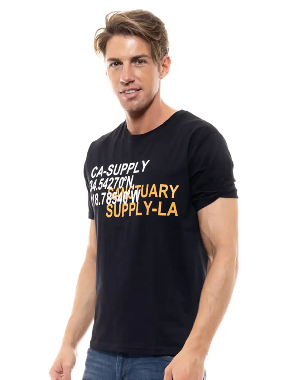 Biston fashion ανδρικό t-shirt 47-206-058 BLACK