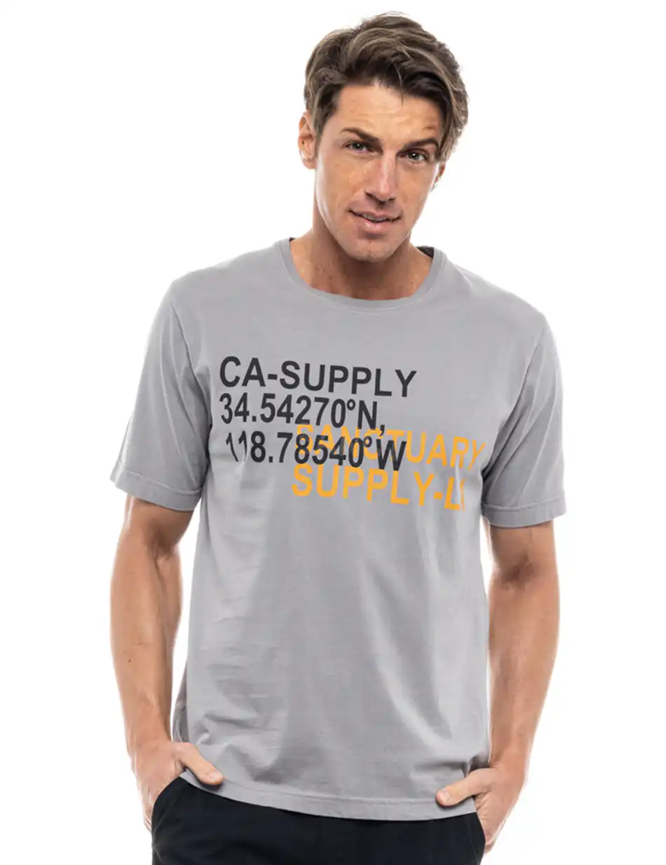 Biston fashion ανδρικό t-shirt 47-206-058 LT GREY