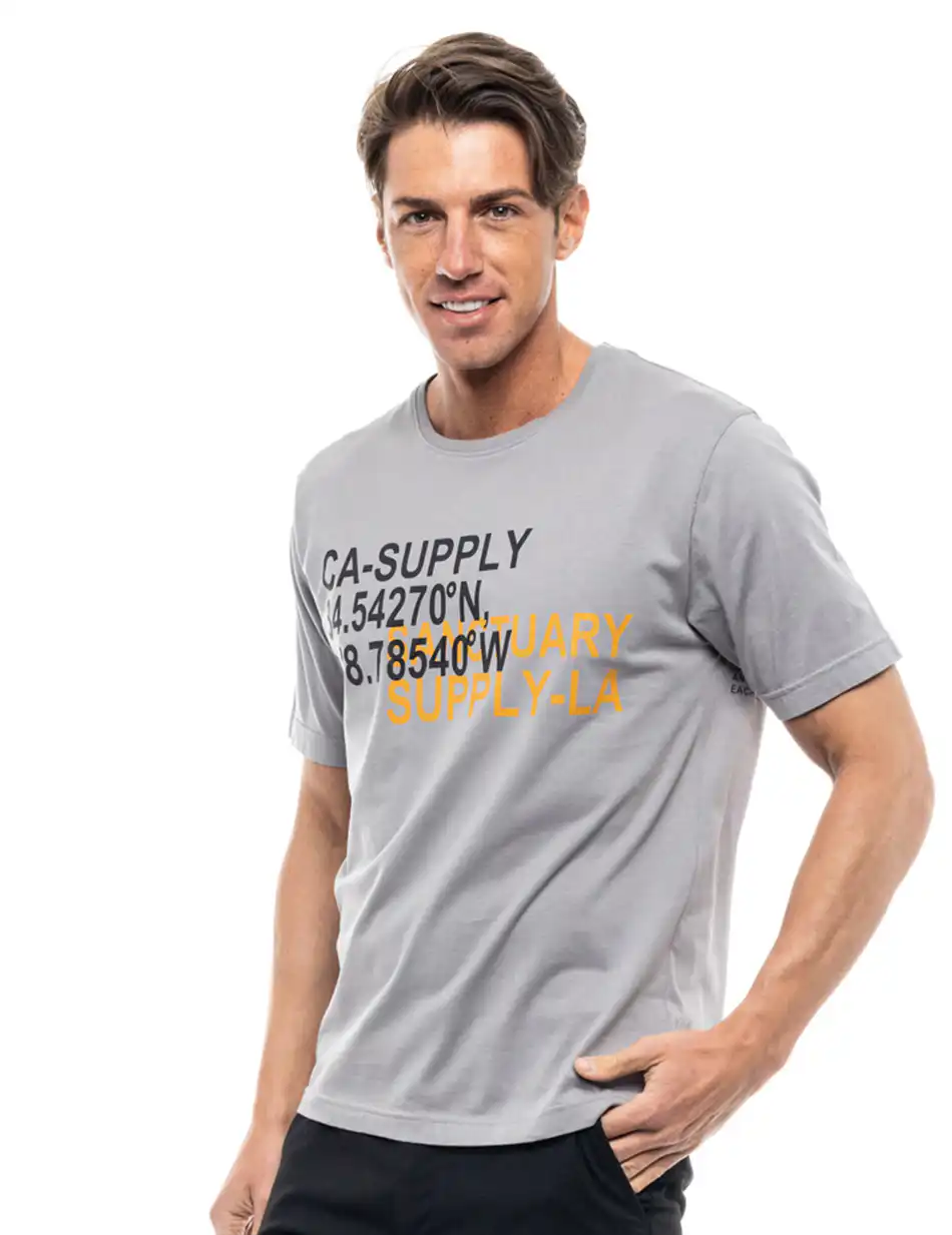 Biston fashion ανδρικό t-shirt 47-206-058 LT GREY