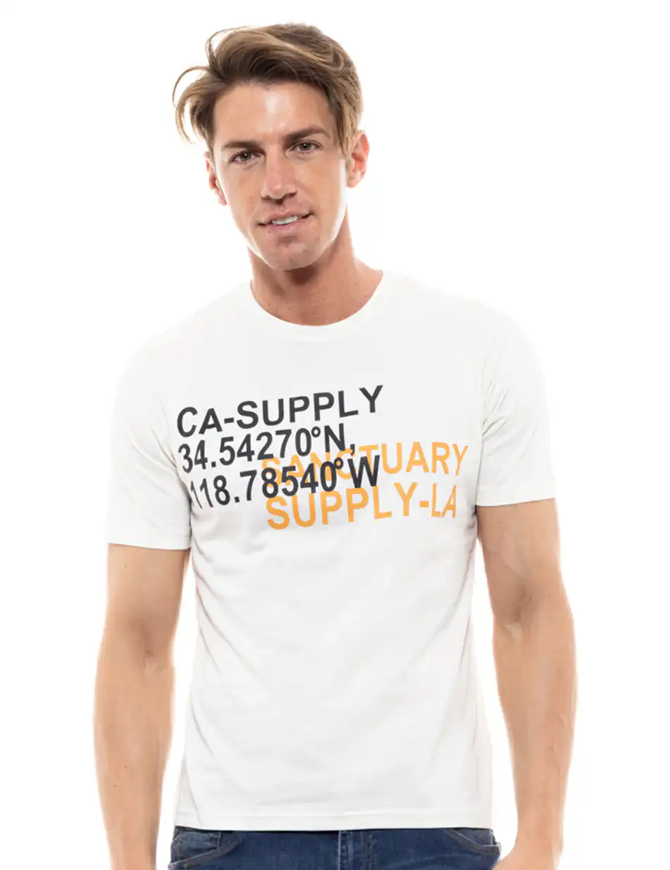 Biston fashion ανδρικό t-shirt 47-206-058 OFF WHITE