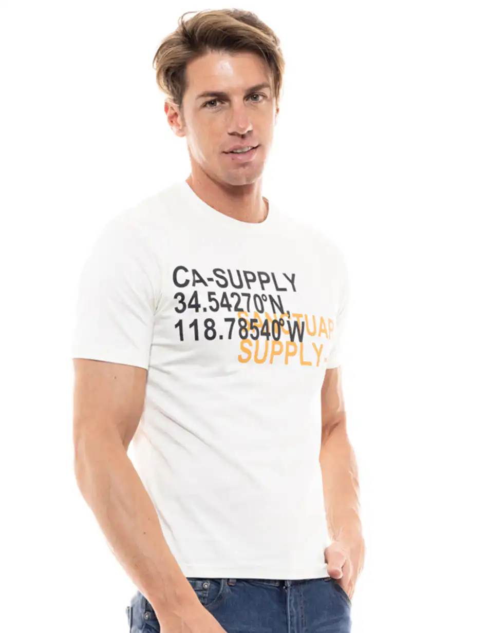 Biston fashion ανδρικό t-shirt 47-206-058 OFF WHITE