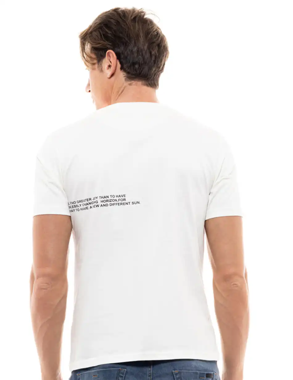 Biston fashion ανδρικό t-shirt 47-206-058 OFF WHITE