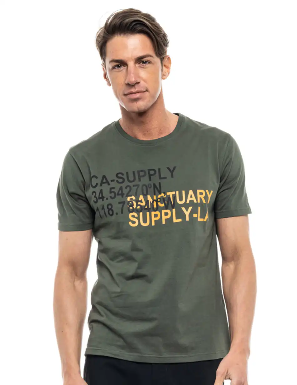 Biston fashion ανδρικό t-shirt 47-206-058 KHAKI