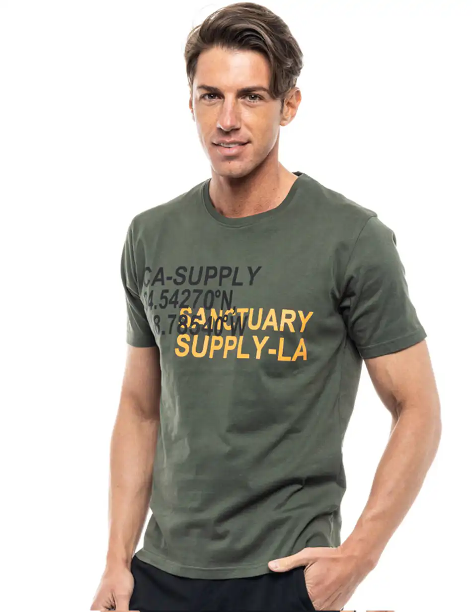 Biston fashion ανδρικό t-shirt 47-206-058 KHAKI