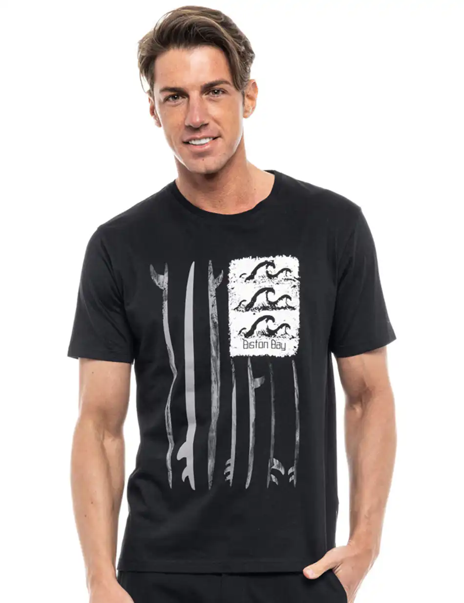 Biston fashion ανδρικό t-shirt 47-206-064 BLACK