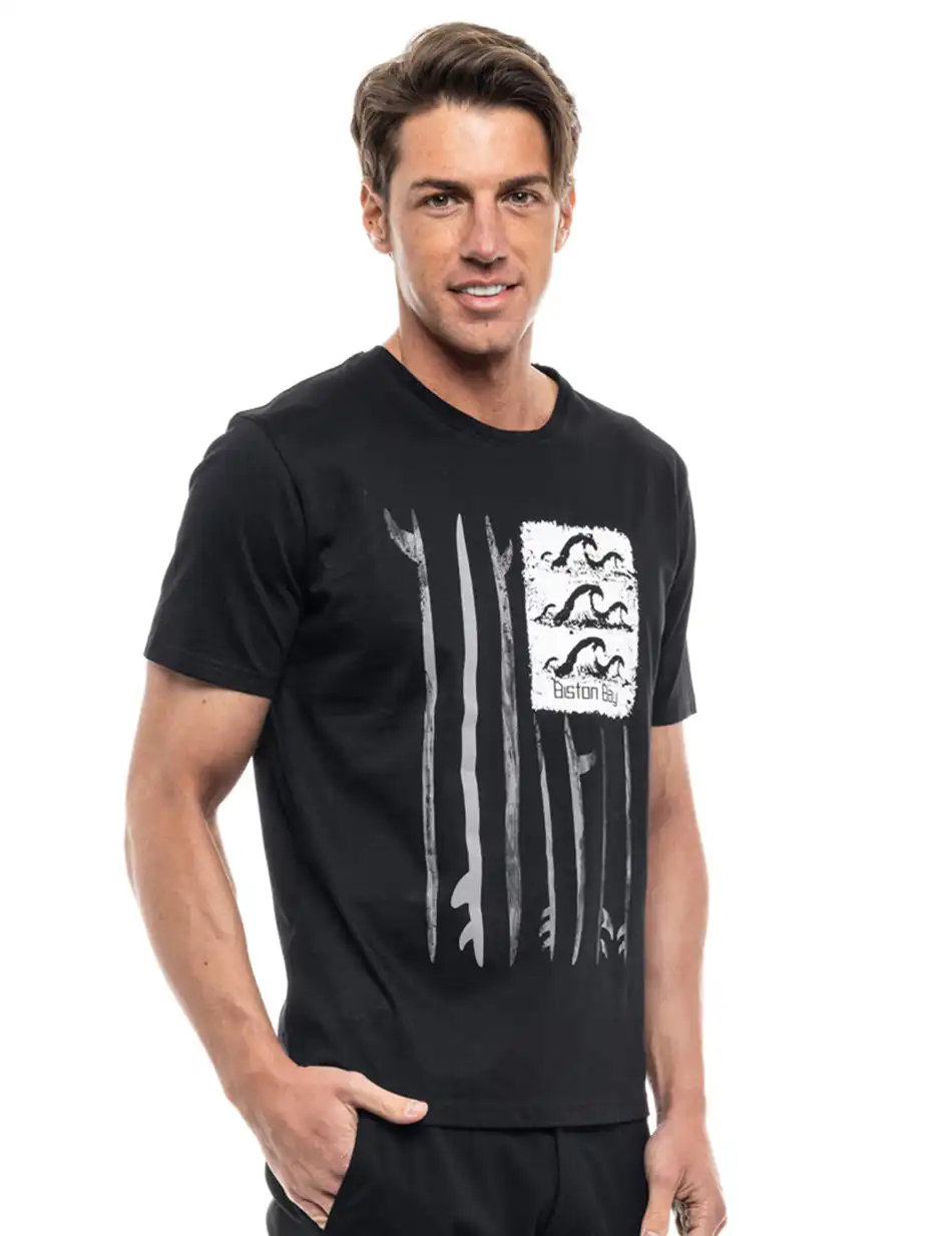 Biston fashion ανδρικό t-shirt 47-206-064 BLACK