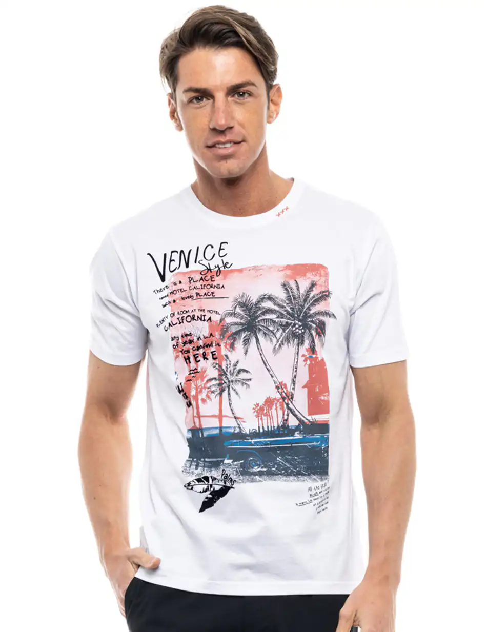 Biston fashion ανδρικό t-shirt 47-206-065 WHITE