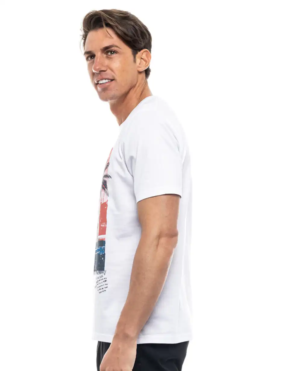 Biston fashion ανδρικό t-shirt 47-206-065 WHITE