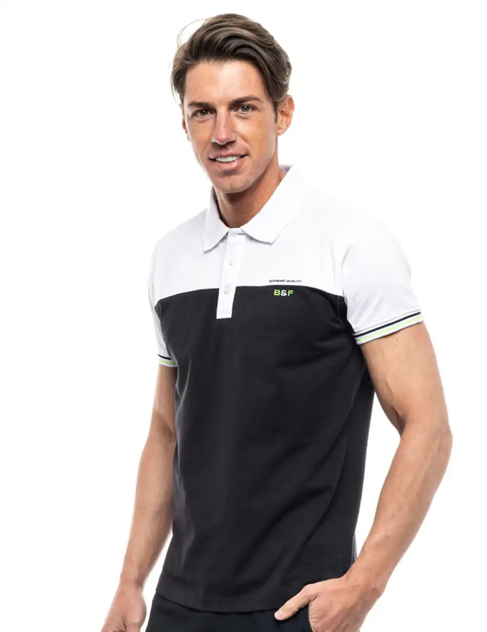 Biston fashion ανδρικό polo shirt 47-206-066 BLACK