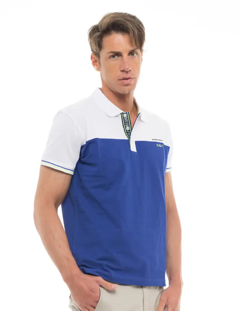 Biston fashion ανδρικό polo shirt 47-206-066 ROYAL BLUE