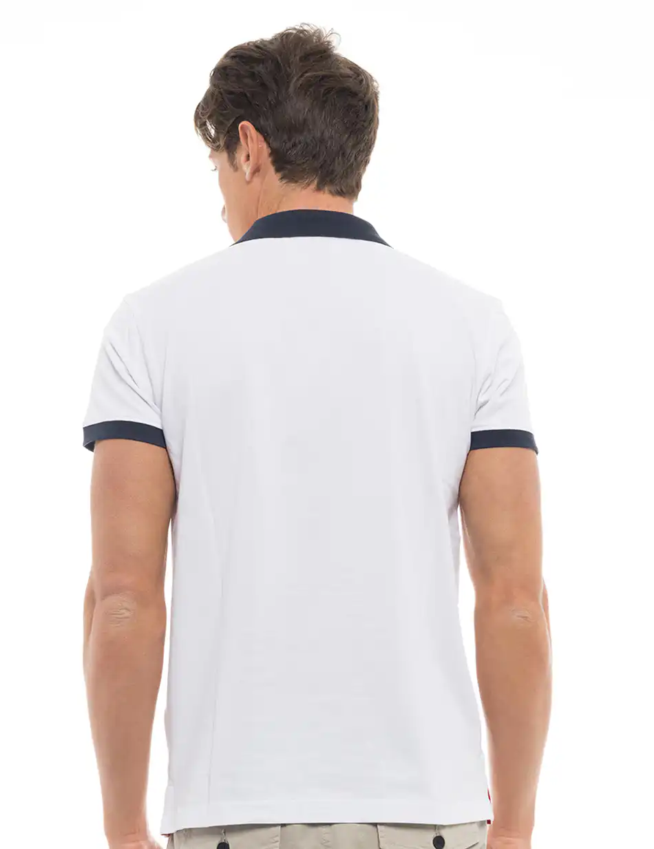 Splendid fashion ανδρικό polo shirt 47-206-068 WHITE