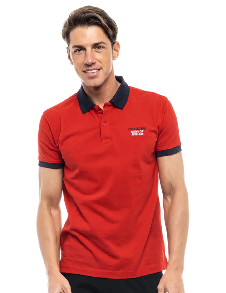 Splendid fashion ανδρικό polo shirt 47-206-068 RED