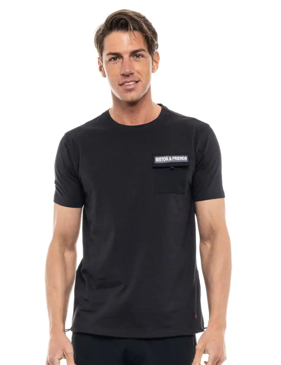 Biston fashion ανδρικό t-shirt 47-206-078 BLACK