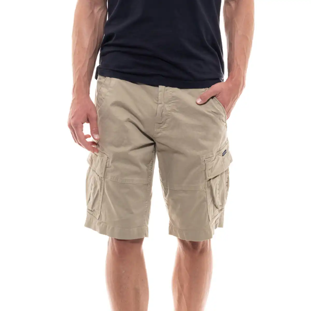 Biston fashion ανδρική βερμούδα cargo 47-221-013 BEIGE