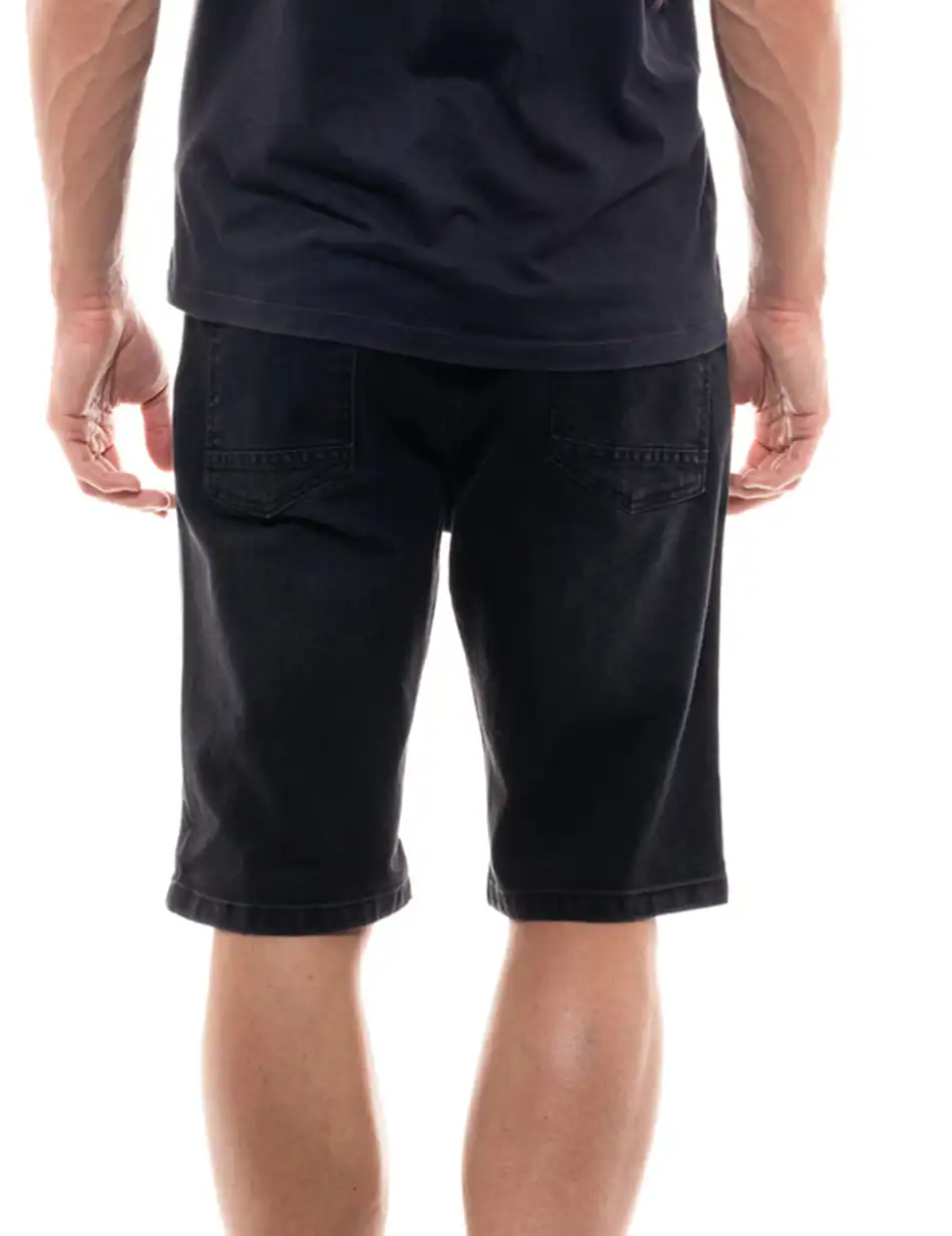 Biston fashion ανδρική τζιν βερμούδα 47-221-016 BLACK