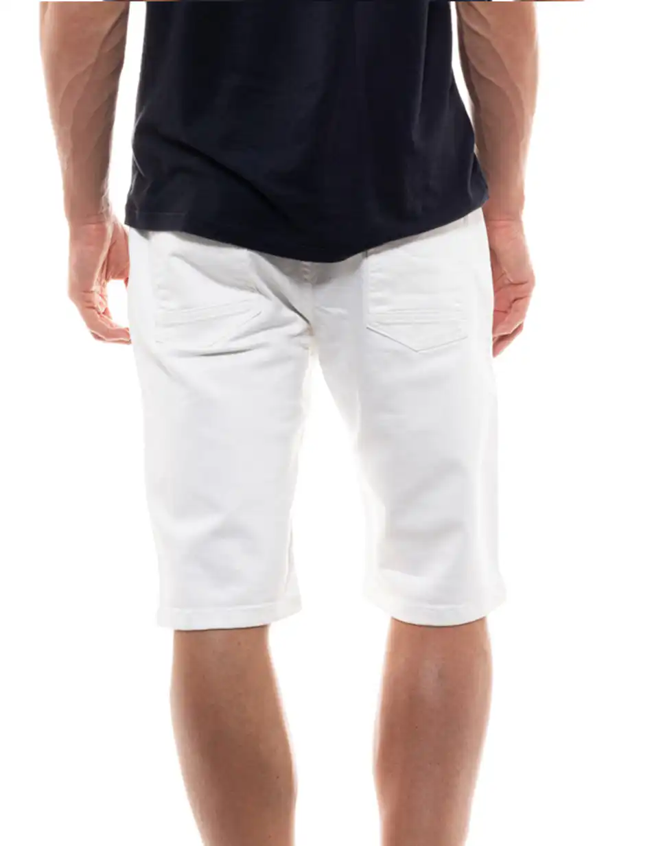 Biston fashion ανδρική τζιν βερμούδα 47-221-016 WHITE