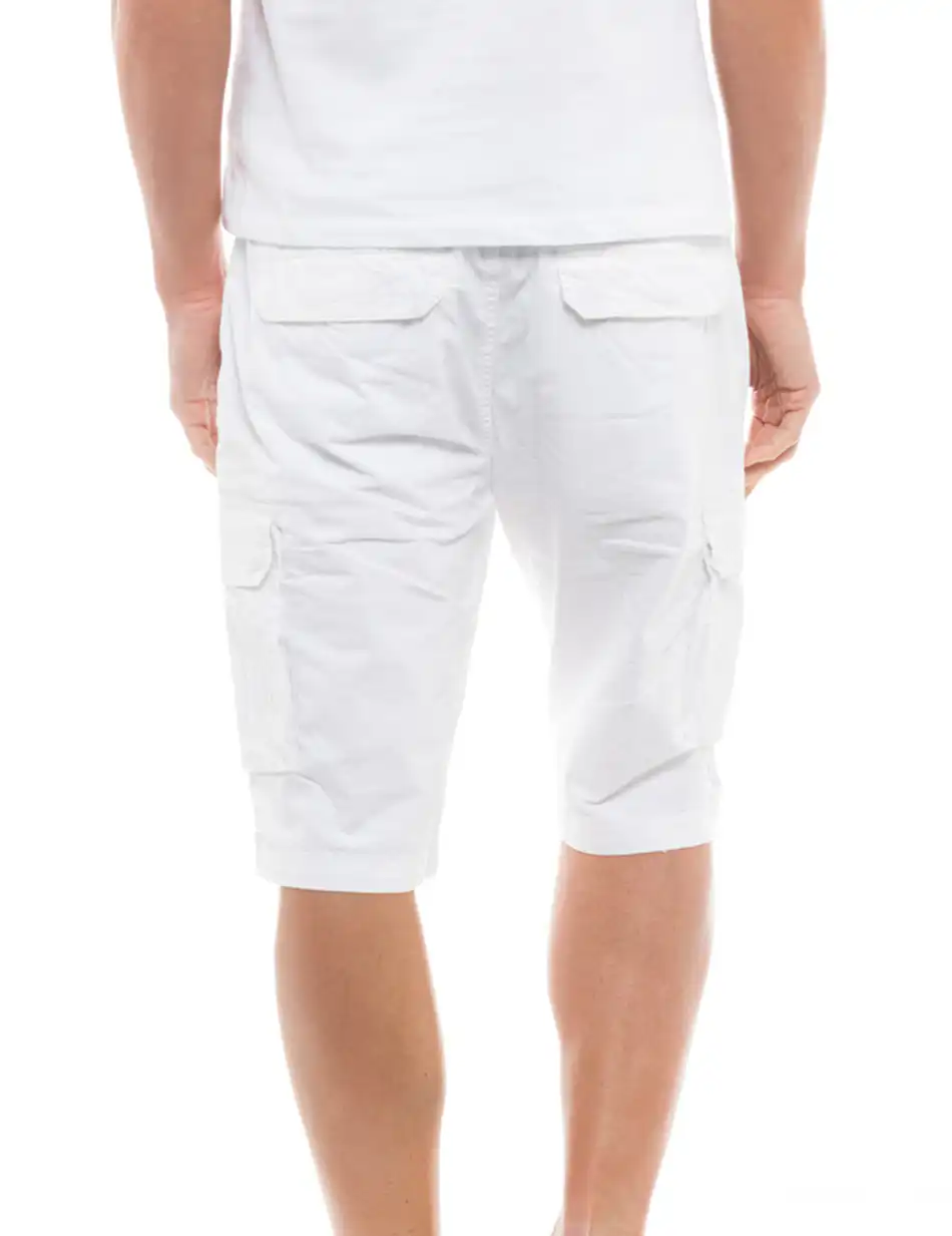 Biston fashion ανδρική βερμούδα cargo 47-221-022 WHITE