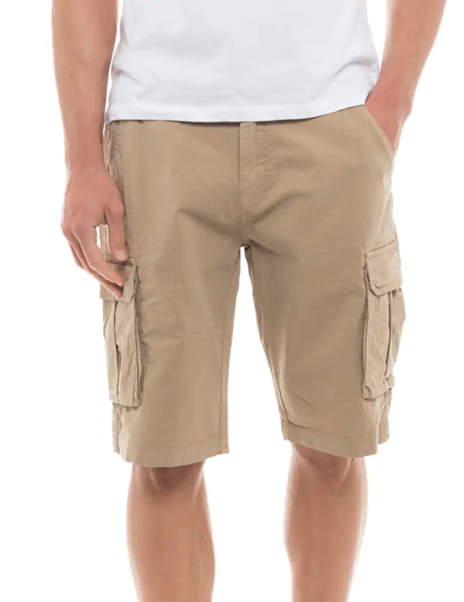 Biston fashion ανδρική βερμούδα cargo 47-221-022 BEIGE