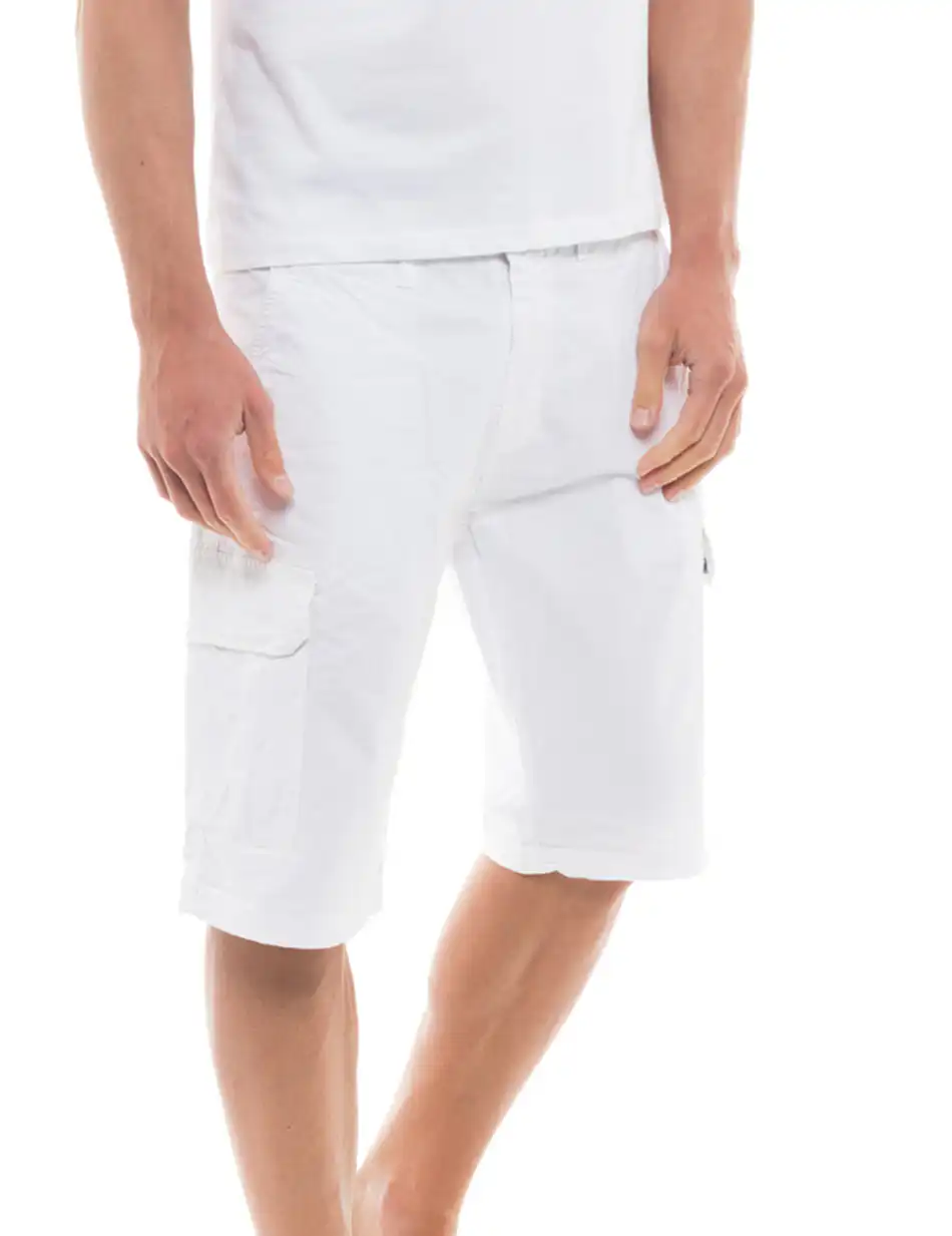 Splendid fashion ανδρική βερμούδα cargo 47-221-023 WHITE