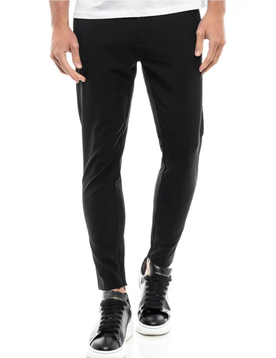 Biston fashion ανδρικό παντελόνι chinos 47-241-012 BLACK