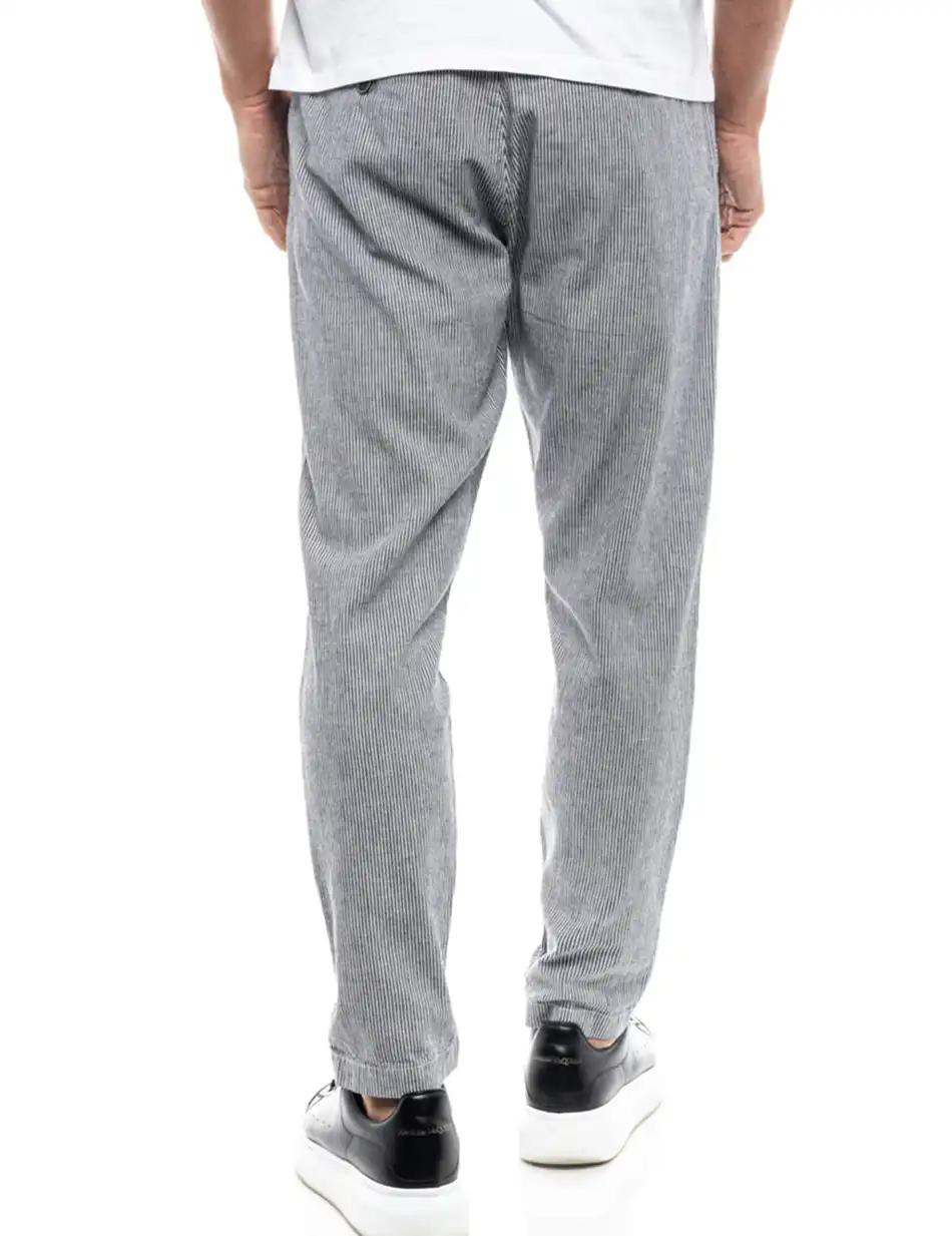 Splendid fashion ανδρικό παντελόνι chinos 47-241-016 NAVY STRIPED