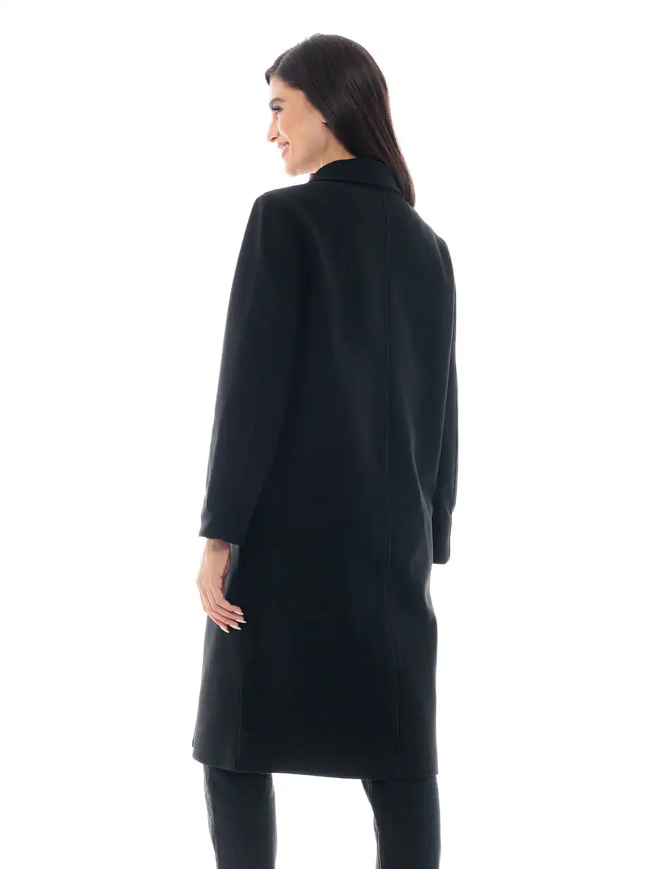 Splendid fashion γυναικείο μακρύ παλτό 48-101-014 BLACK