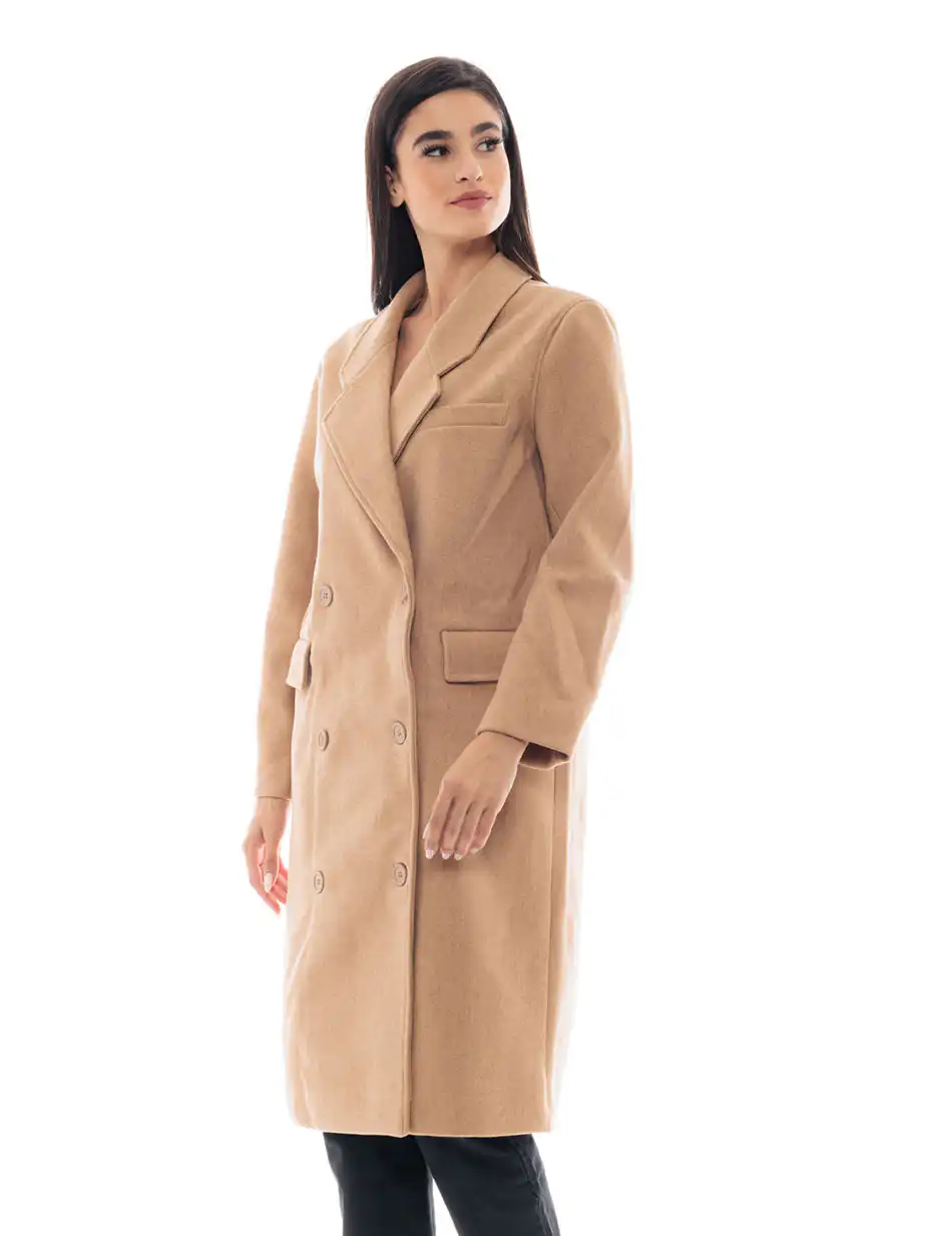Splendid fashion γυναικείο μακρύ παλτό 48-101-014 BEIGE