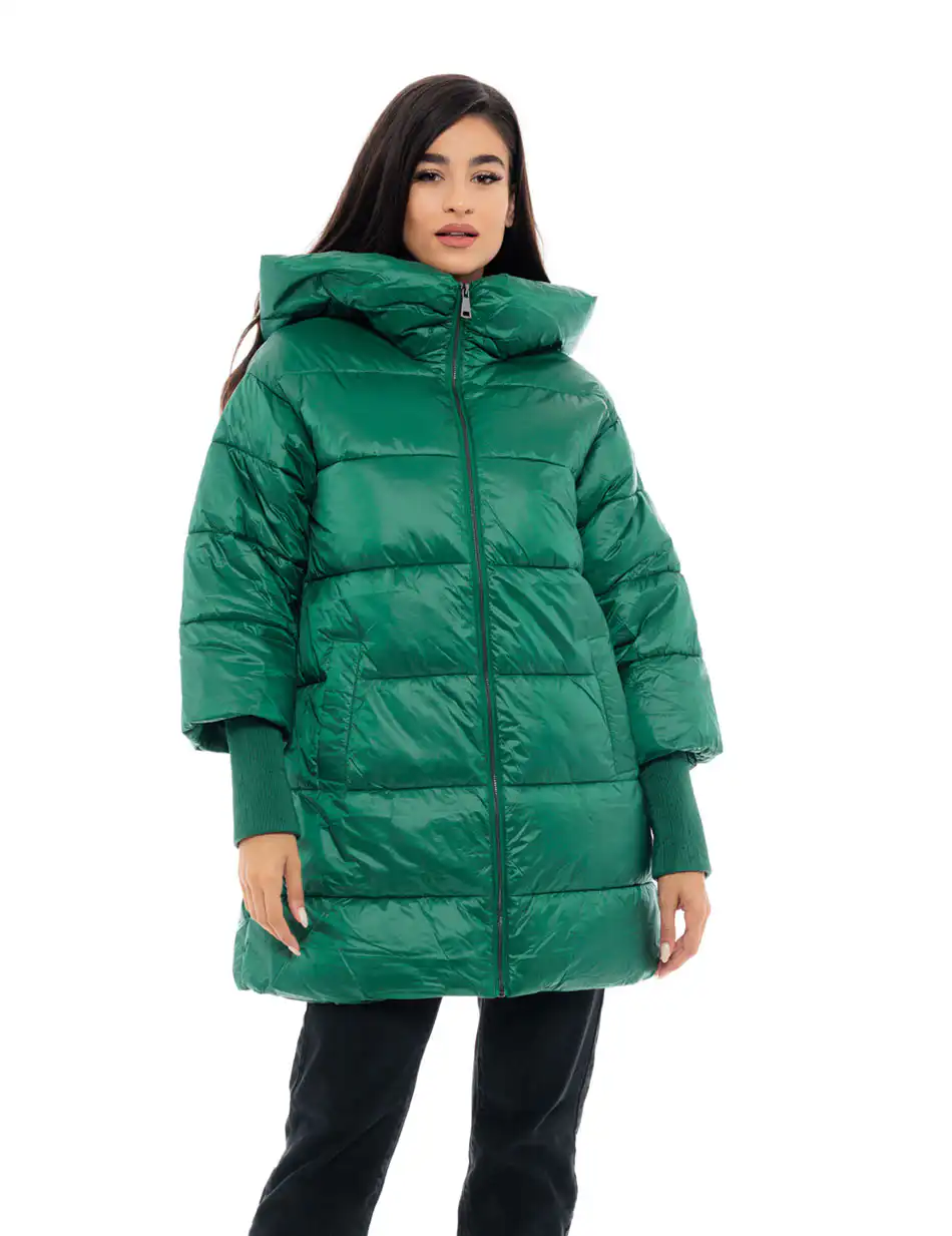 Biston fashion γυναικείο ντεμί πανωφόρι 48-101-022 GREEN