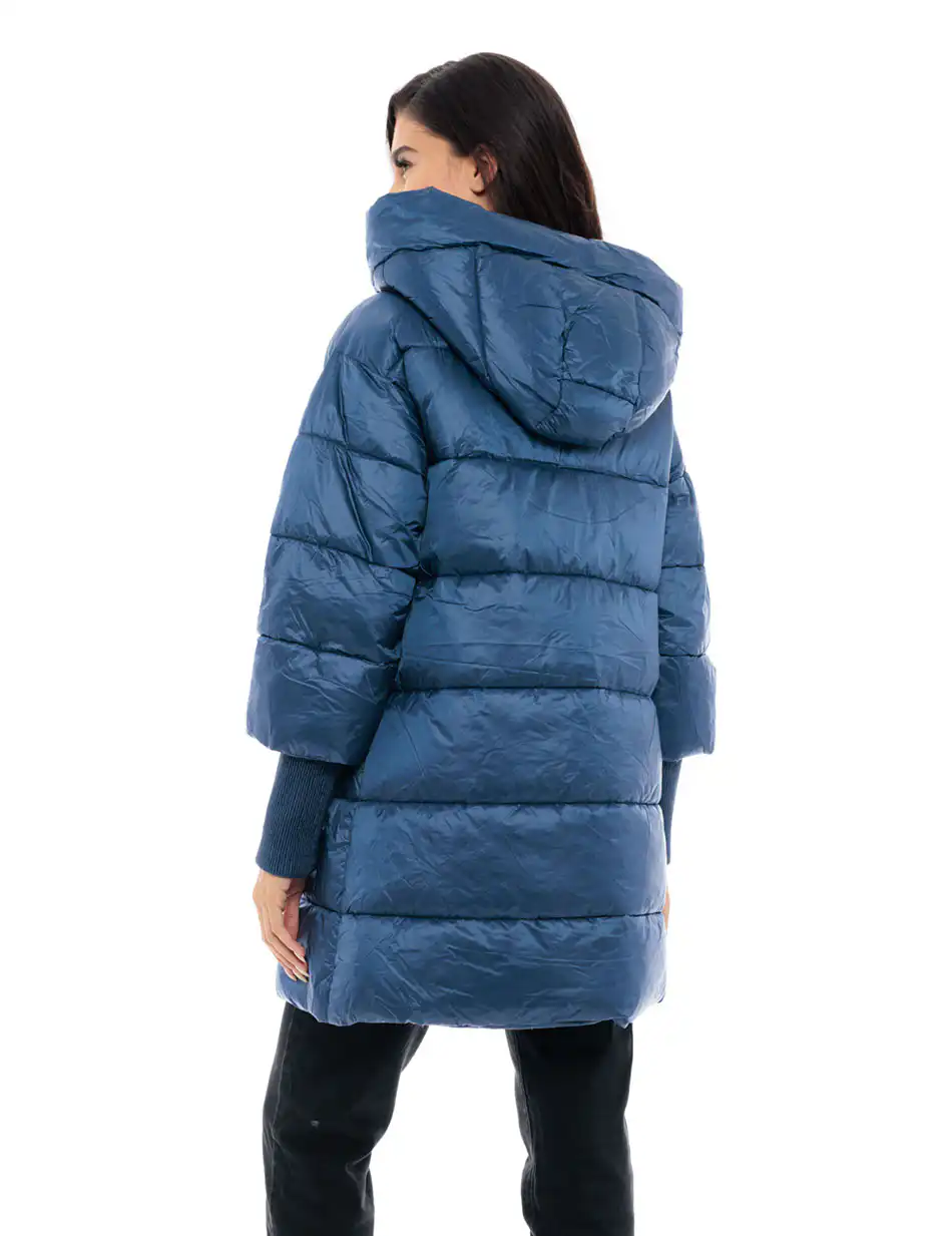 Biston fashion γυναικείο ντεμί πανωφόρι 48-101-022 NAVY