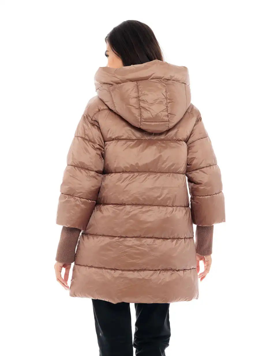 Biston fashion γυναικείο ντεμί πανωφόρι 48-101-022 CAMEL