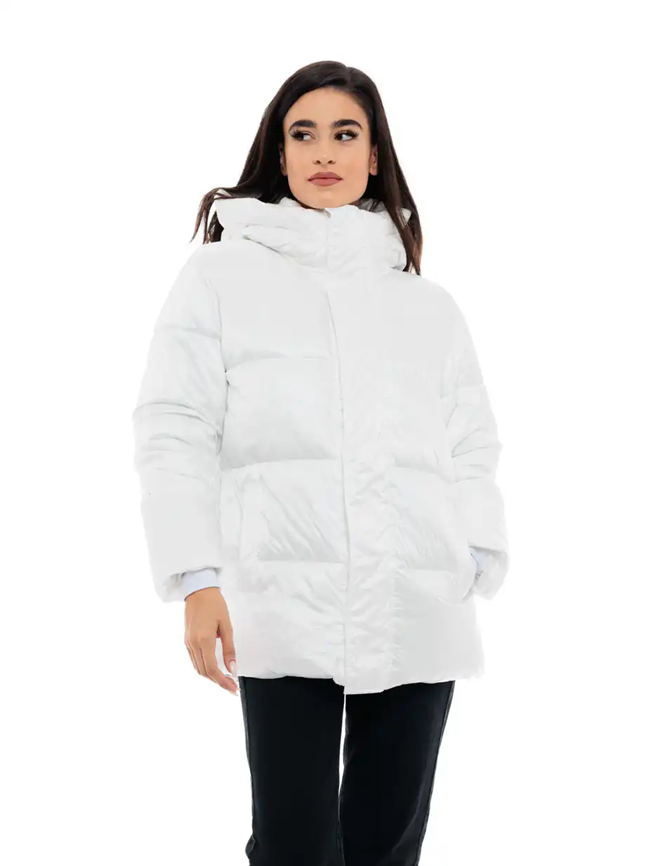 Biston fashion γυναικείο ντεμί μπουφάν 48-101-030 WHITE
