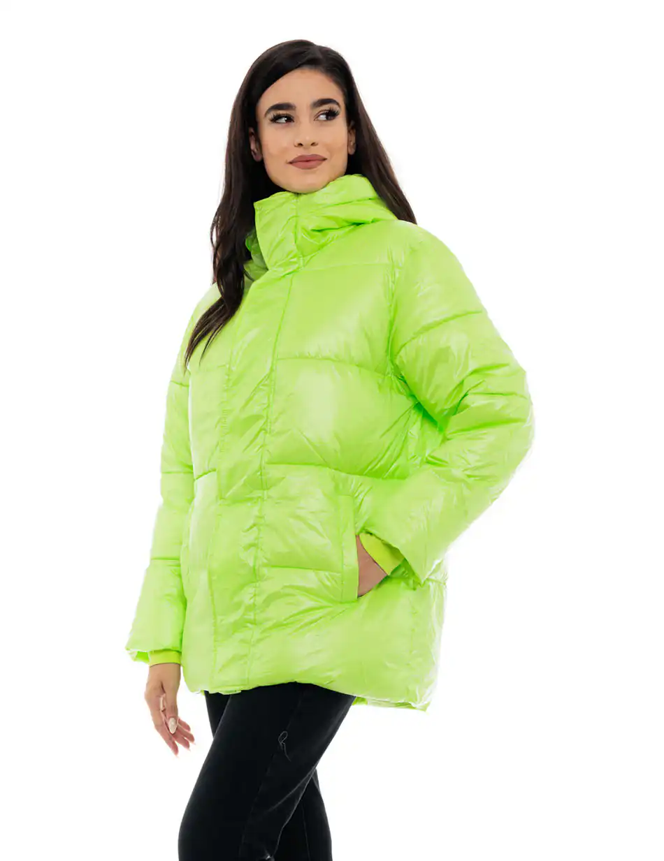 Biston fashion γυναικείο ντεμί μπουφάν 48-101-030 GREEN