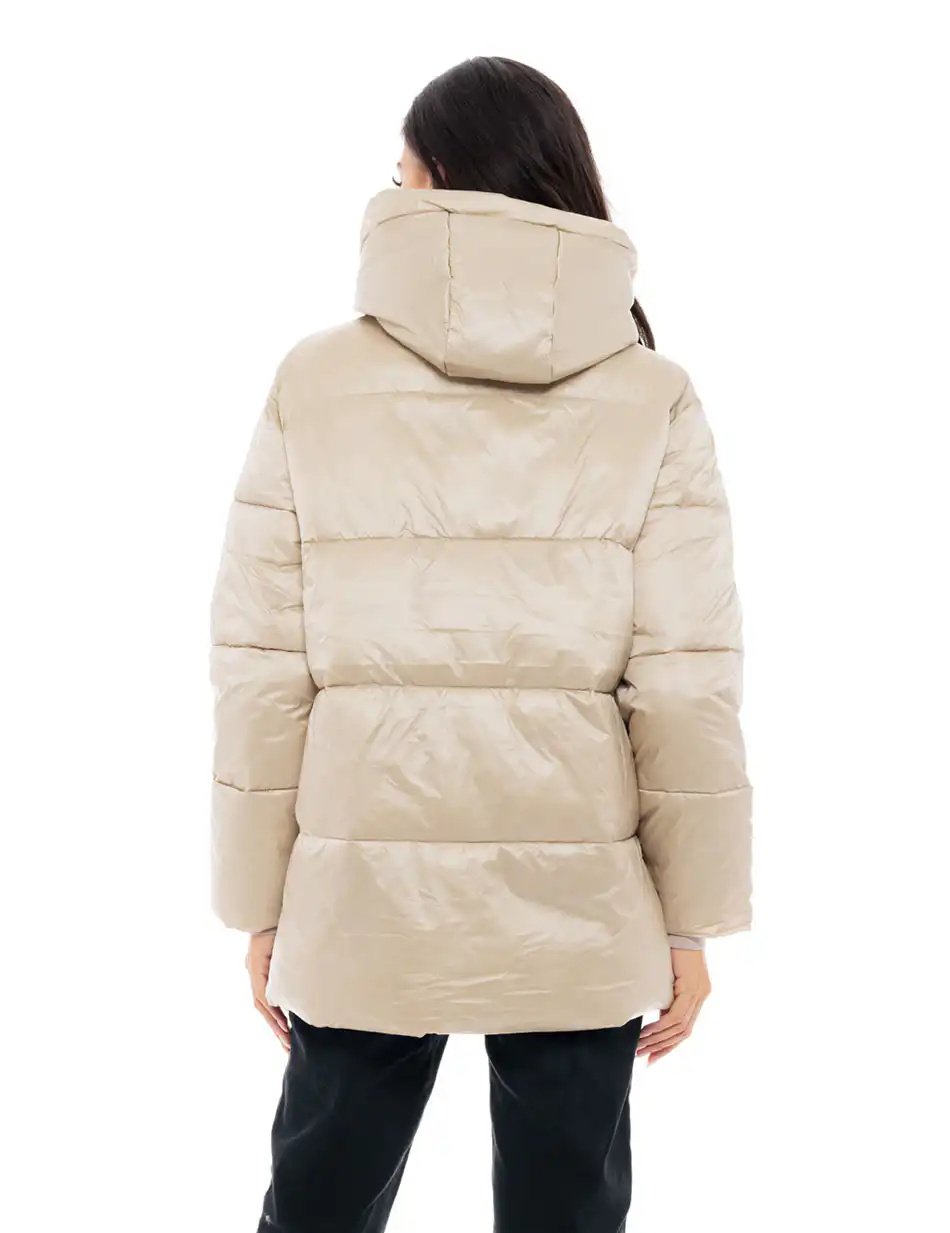 Biston fashion γυναικείο ντεμί μπουφάν 48-101-030 LT BEIGE