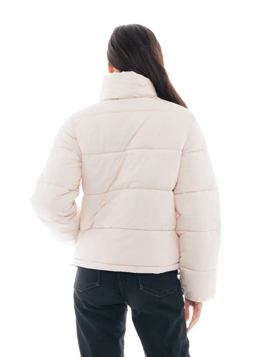 Biston fashion γυναικείο κοντό μπουφάν με ψηλό γιακά 48-101-035 ECROU