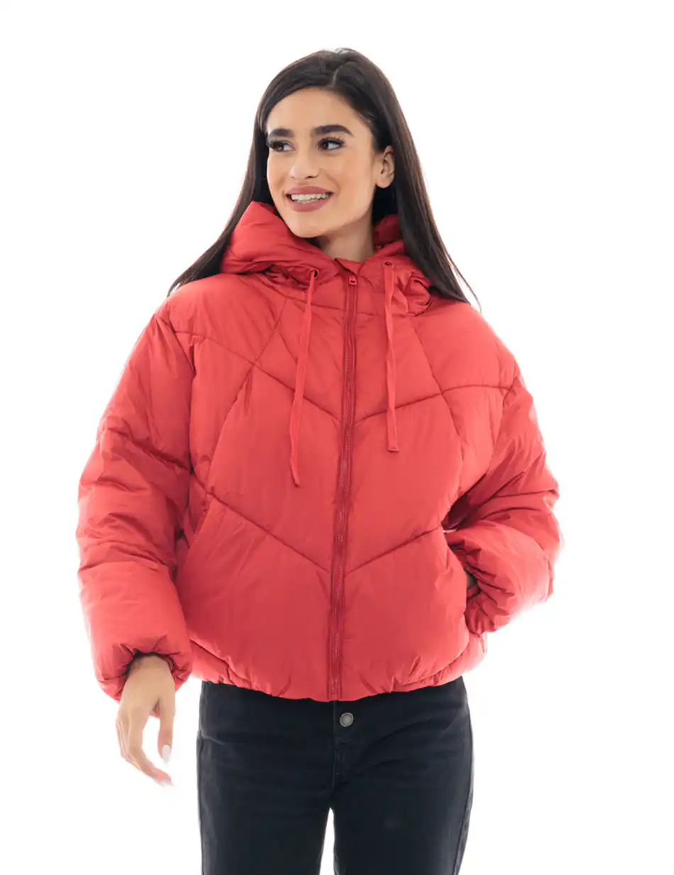 Biston fashion γυναικείο κοντό μπουφάν 48-101-036 CORAL