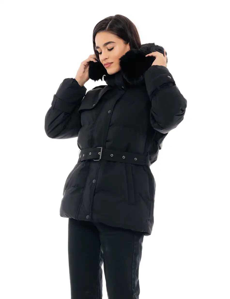 Splendid fashion γυναικείο κοντό μπουφάν 48-101-059 BLACK