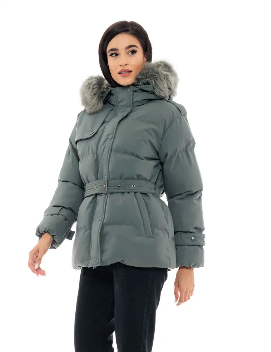 Splendid fashion γυναικείο κοντό μπουφάν 48-101-059 GREEN