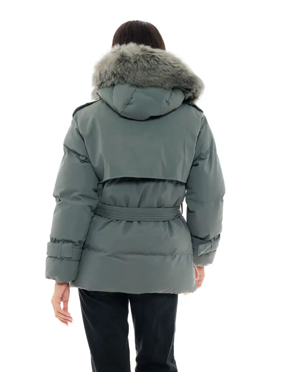 Splendid fashion γυναικείο κοντό μπουφάν 48-101-059 GREEN