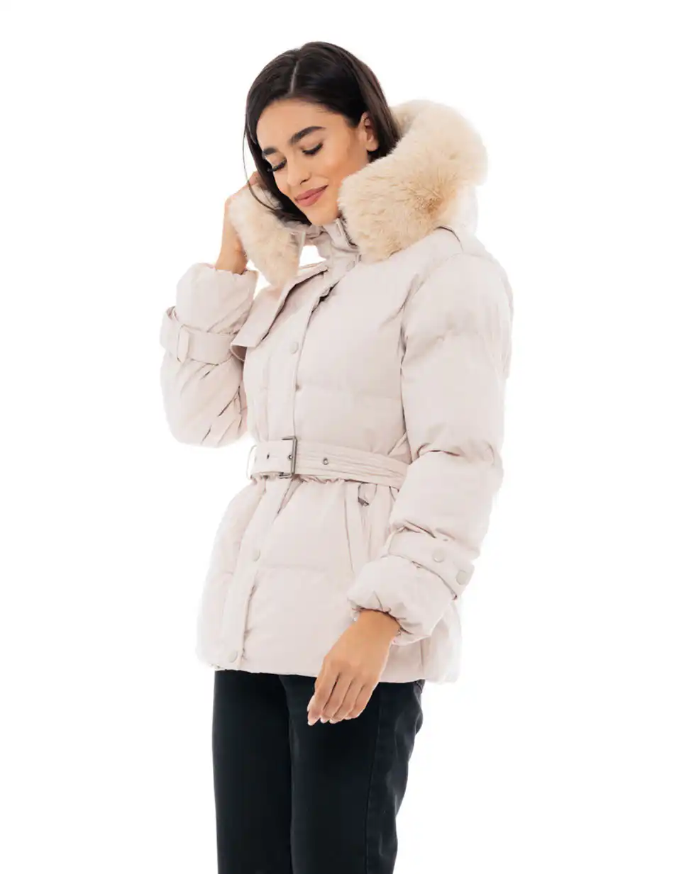 Splendid fashion γυναικείο κοντό μπουφάν 48-101-059 LT BEIGE